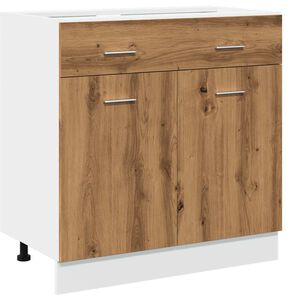 vidaXL Schubunterschrank Lyon Artisan-Eiche 80x46x81,5 cm Holzwerkstoff