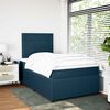 vidaXL Boxspringbett mit Matratze Blau 120x200 cm Samt