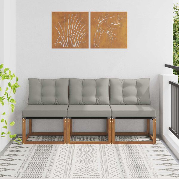 vidaXL 3 St&uuml;ck Outdoor Mittelsofa