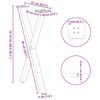 vidaXL Esstischbeine X-Form 2 Stk. Anthrazit 57x(72-73) cm Stahl