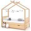vidaXL Kinderbett mit Schublade Massivholz Kiefer 80x160 cm
