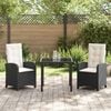 vidaXL Garten Essgruppe mit Kissen 3 pcs Schwarz Poly-Rattan
