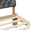 vidaXL Bettgestell Braun und Dunkelgrau 180 x 200 cm Massivholz Kiefer