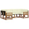 vidaXL Outdoor-Sofagarnitur 6 Stk. Natur und Creme