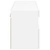 vidaXL TV-Wandschrank mit LED-Leuchten Wei&szlig; 100x30x40 cm