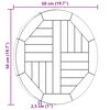 vidaXL Tischplatte Massivholz Teak Rund 2,5 cm 50 cm