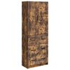 vidaXL Schrankset 2 pcs Ger&auml;ucherte Eiche 66 x 34,5 x 87 cm