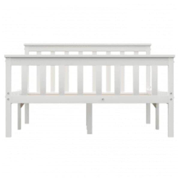 vidaXL Massivholzbett Wei&szlig; Kiefer 120x200 cm