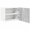 vidaXL H&auml;ngeschrank mit T&uuml;r 2 pcs Grau Sonoma und Wei&szlig; 50 x 31 x 40 cm