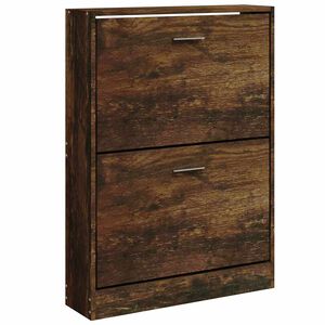 vidaXL Schuhschrank R&auml;uchereiche 59x17x81 cm Holzwerkstoff