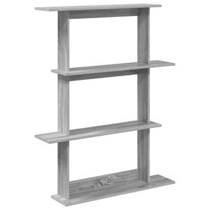 vidaXL Wandregal Grau Sonoma 100 x 20 x 126 cm Holzwerkstoff