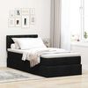 vidaXL Ottoman-Bett mit Matratze & LEDs Schwarz 100x200 cm Stoff