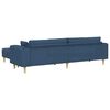 vidaXL Sofa mit Kissen 3 pcs Blau Stoff