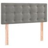 vidaXL Boxspringbett mit Matratze Hellgrau 80x200 cm Samt
