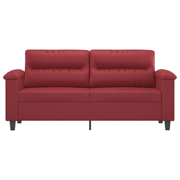 vidaXL 2-Sitzer-Sofa Weinrot 140 cm Kunstleder