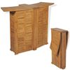vidaXL Bartisch Klappbar 155x53x105 cm Massivholz Teak