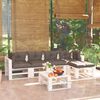 vidaXL 6-tlg. Garten-Lounge-Set aus Paletten mit Kissen Kiefernholz