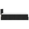 vidaXL Ottoman-Bett mit Matratze & LEDs Schwarz 100x200 cm Stoff