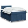 vidaXL Boxspringbett mit Matratze Blau 120x200 cm Stoff