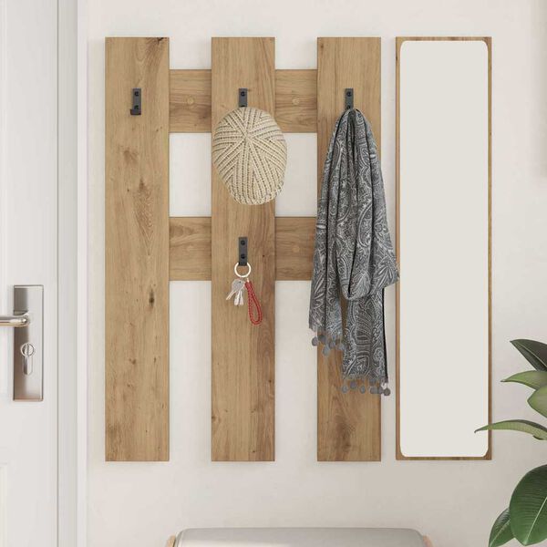 vidaXL Wandmontierter nachttisch Artisan-Eiche 65 x 3 x 100 cm