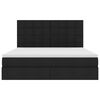 vidaXL Bett mit Stauraum und LED Schwarz 160 x 200 cm Polyester