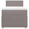 vidaXL Boxspringbett mit Matratze Taupe 100x200 cm Stoff
