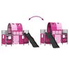 vidaXL Kinder-Etagenbett Schwarz und Pink 99,5 x 190 cm Metall
