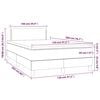 vidaXL Boxspringbett mit Matratze & LED Schwarz 120x200 cm Samt