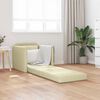 vidaXL Schlafsofa 60cm Creme Kunstleder