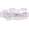 vidaXL Sofagarnituren 8 pcs Natur und Creme Massivholz Akazie