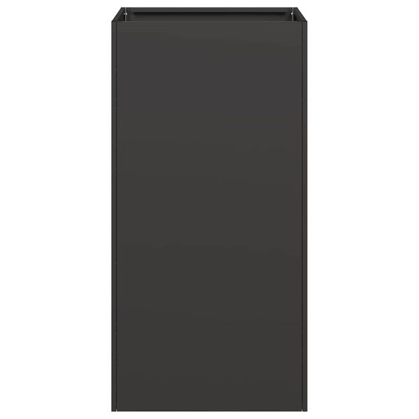 vidaXL Pflanzkübel Schwarz 40x40x80 cm Kaltgewalzter Stahl