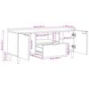 vidaXL TV-Schrank Schwarz 105x33x46 cm Holzwerkstoff