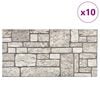 vidaXL 3D-Wandpaneele 10 Stk. Grau Backstein-Optik EPS
