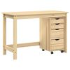 vidaXL Desk und Rolling Cabinet Set MOSS 2 pcs Braun