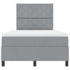 vidaXL Boxspringbett mit Matratze mit LED Hellgrau 120 x 190 cm Stoff