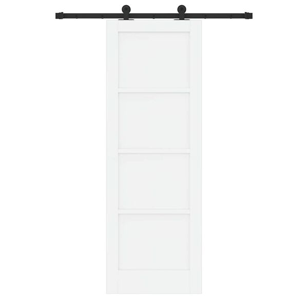 vidaXL Schiebet&uuml;r ORKDAL Wei&szlig; 73,5 x 211 cm Massives Kiefernholz