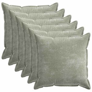 vidaXL Kissenbezug 6 pcs HOUTEN Gr&uuml;n 70 x 70 cm Chenille-Stoff