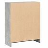 vidaXL Bücherregal Betongrau 60x24x76 cm Holzwerkstoff