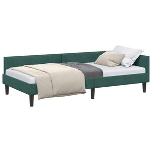 vidaXL Eckbettgestell Dunkelgr&uuml;n 80 x 200 cm Samt