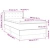 vidaXL Boxspringbett mit Matratze Schwarz 80x200 cm Stoff