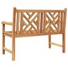vidaXL Gartenbank Braun 114 x 60 x 90 cm Massivholz Teak