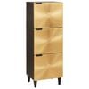 vidaXL Seitenschrank mit Speicher Schwarz und Gold 40 x 33,5 x 110 cm