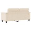 vidaXL 2-Sitzer-Sofa Beige 140 cm Mikrofasergewebe