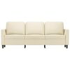 vidaXL 3-Sitzer-Sofa Creme 180 cm Kunstleder
