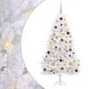 vidaXL K&uuml;nstlicher Weihnachtsbaum 180 cm PVC und Stahl Wei&szlig;