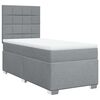 vidaXL Boxspringbett mit Matratze Hellgrau 90x190 cm Stoff