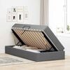 vidaXL Aufbewahrungsbett mit Matratze Dunkelgrau 90 x 200 cm Polyester