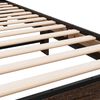 vidaXL Bettgestell Braun Eichen-Optik 90x200 cm Holzwerkstoff Metall