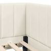 vidaXL Eckbettgestell mit Matratze mit Matratze 2 pcs Creme Samt