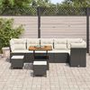 vidaXL Gartensofa-set 9 pcs Schwarz Poly-Rattan